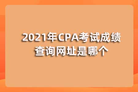 2021年CPA考试成绩查询网址是哪个？