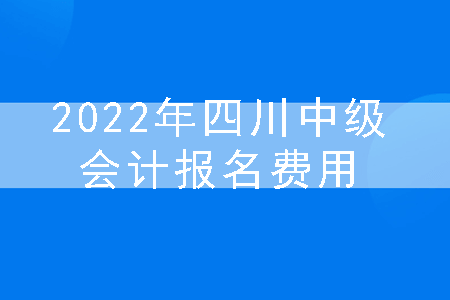 2022年四川中级会计报名费用